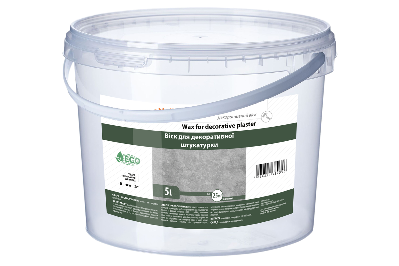 Віск для декоративної штукатурки золотої Wax for decorative plaster gold, 5л