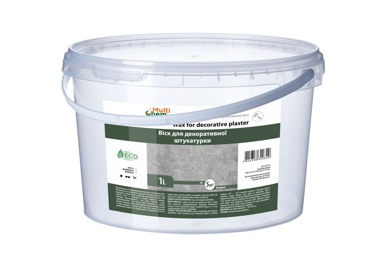 Віск для декоративної штукатурки золотої Wax for decorative plaster gold, 1л
