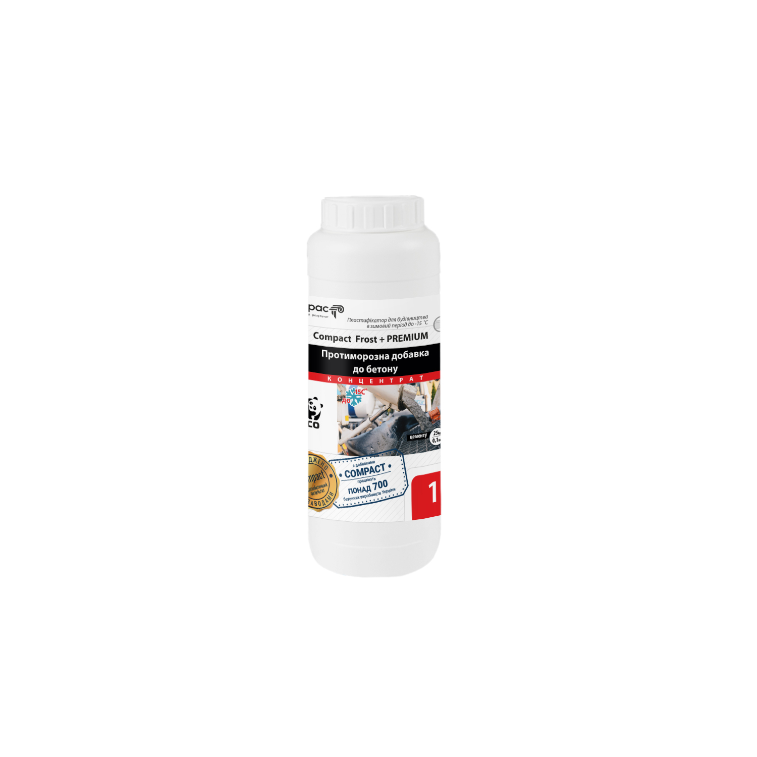 Протиморозна добавка для бетону Compact Frost+ Premium, 1л