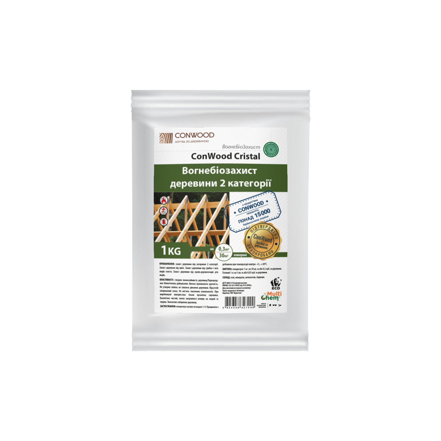 Консервант деревини ConWood Cristal Premium зелений, 1кг