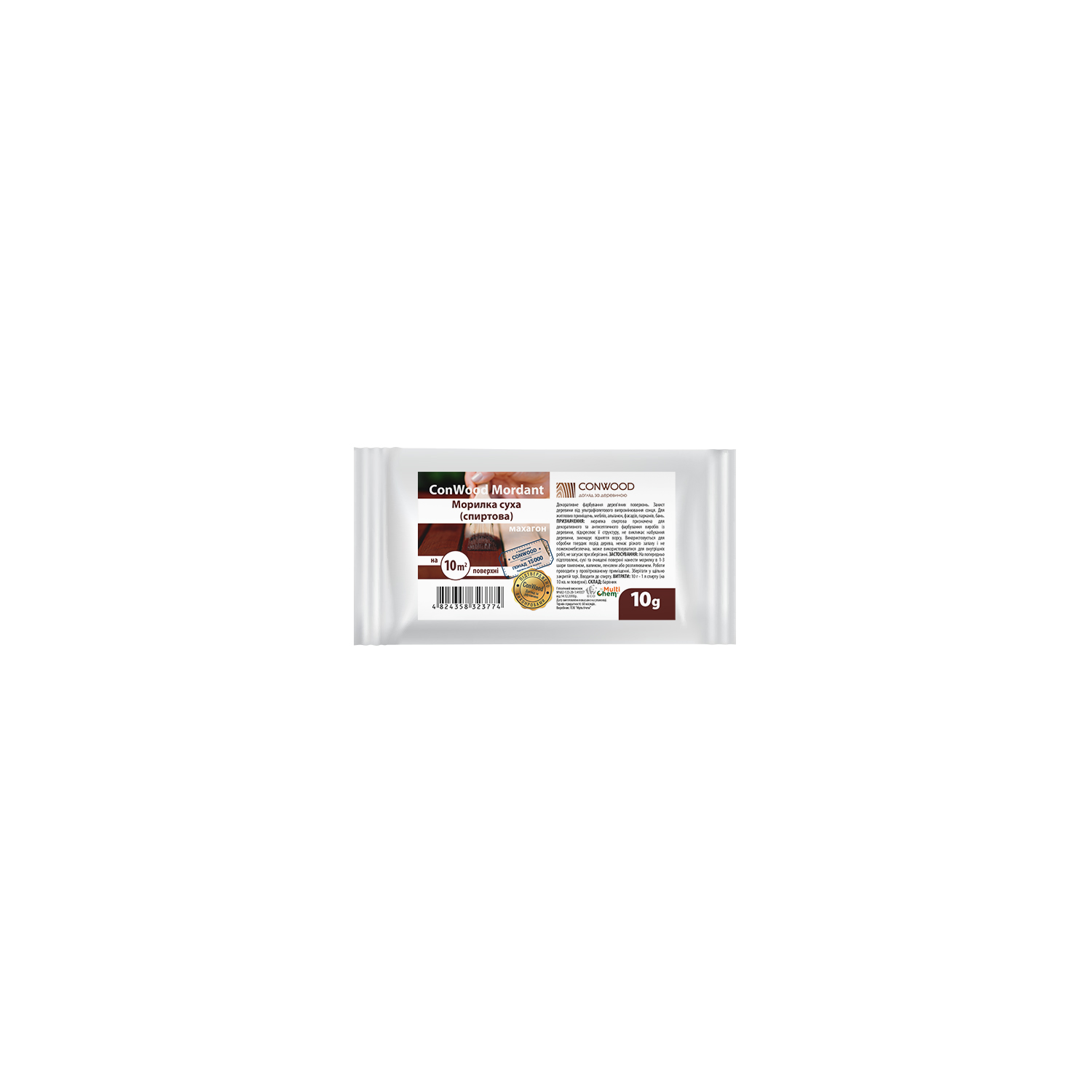 Морилка суха спиртова ConWood Mordant Махагон, 50мл