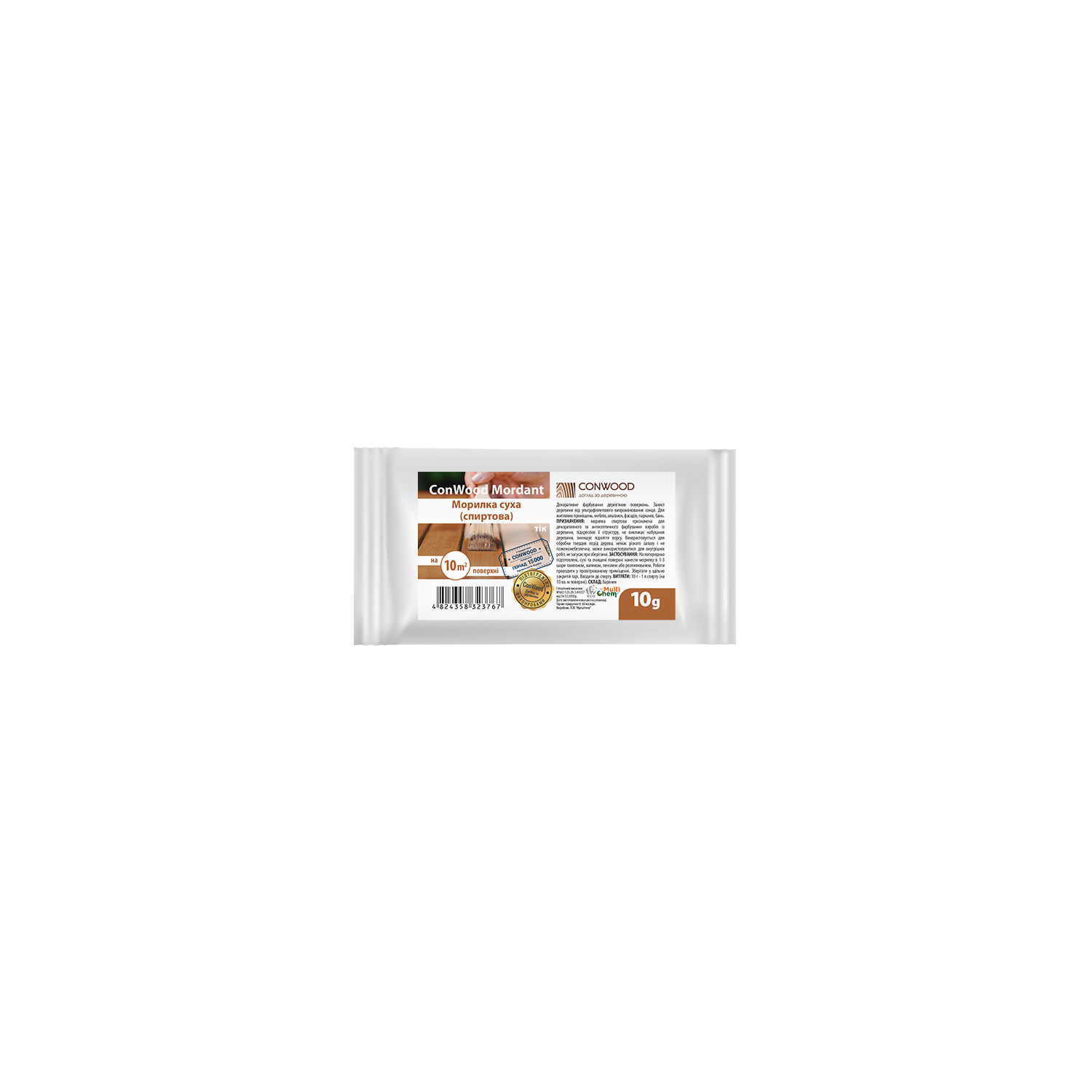 Морилка суха спиртова ConWood Mordant Тік, 50мл