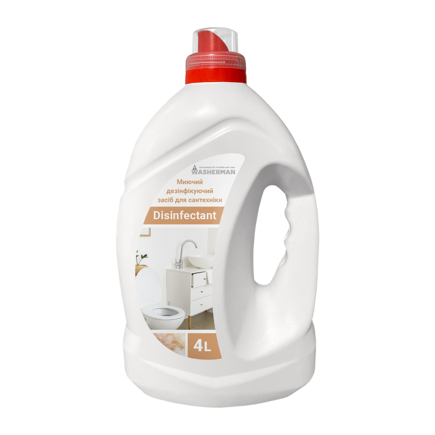 Миючий дезінфікуючий засіб для сантехніки Disinfectant, 4л