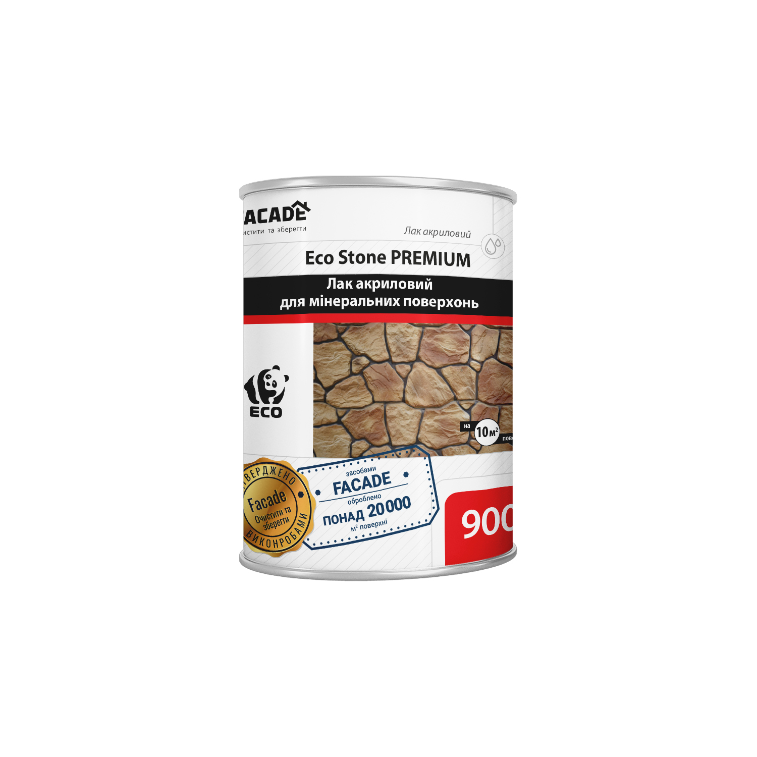 Лак акриловий для мінеральних поверхонь 1:4 EcoStone Premium, 900мл