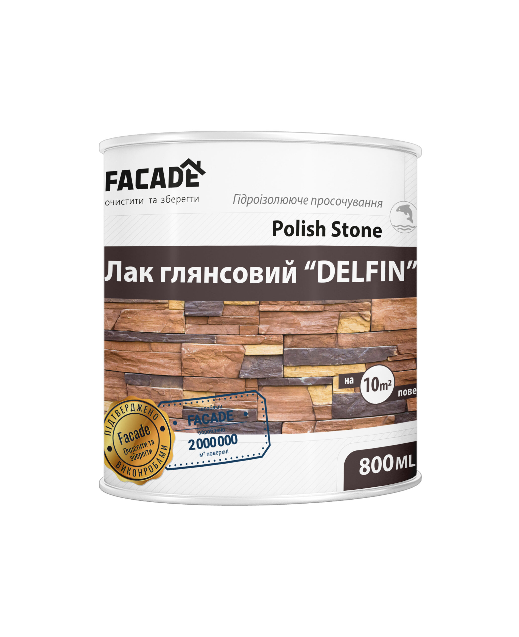 Лак глянсовий PolishStone Euro (лак Дельфин), 800мл