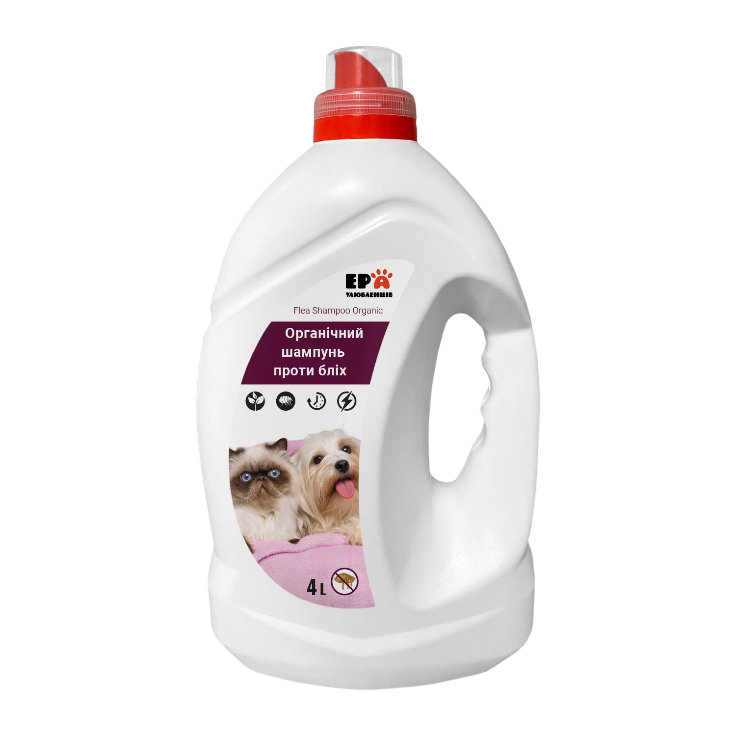 Шампунь проти бліх органічний Flea Shampoo Organic, 4л