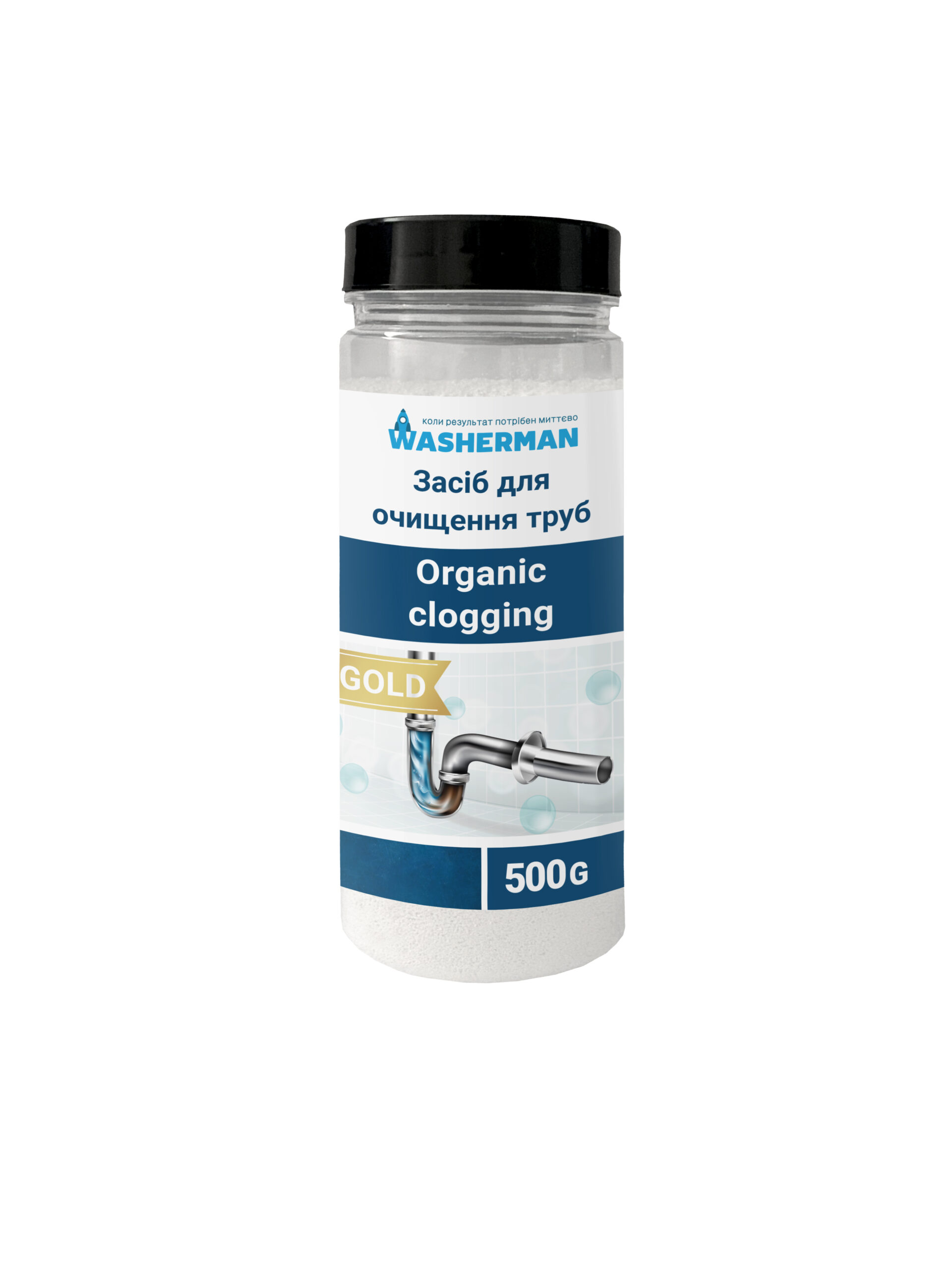 Засіб для очищення труб Organic clogging Gold, 500г