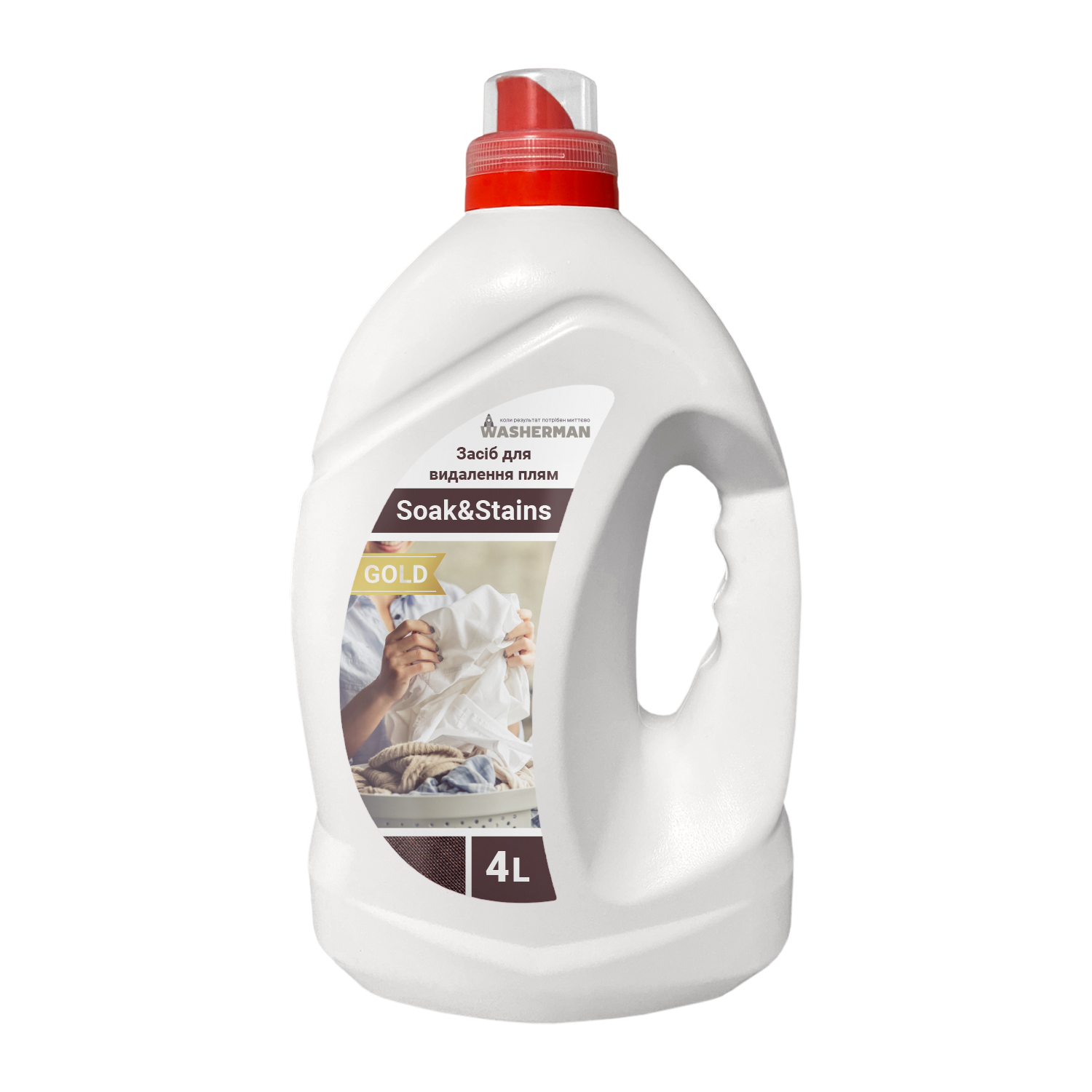 Засіб для замочування білизни та видалення плям Soak&Stains Gold, 4л