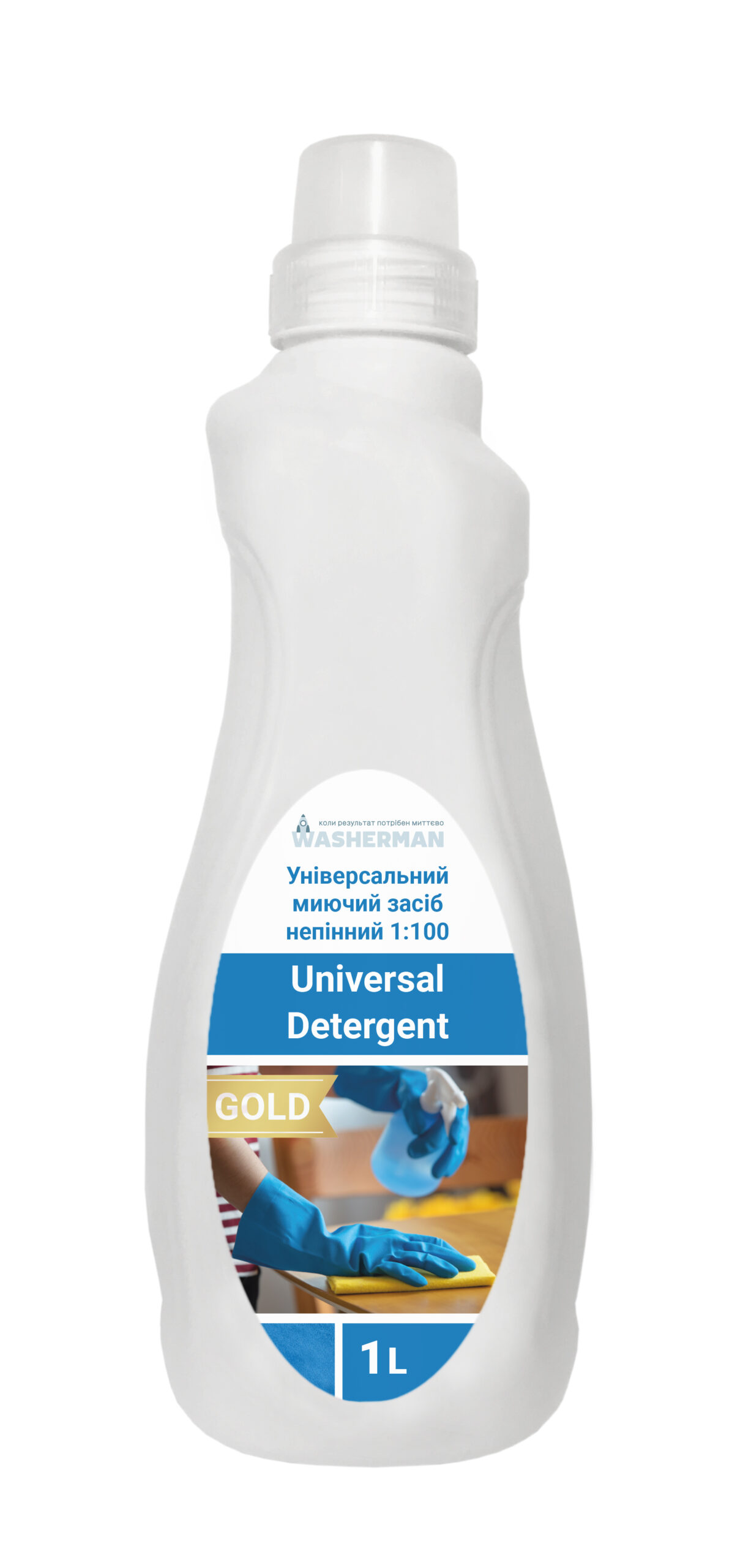 Універсальний миючий засіб, непінний 1:100 Universal Detergent Gold квітковий, 1л