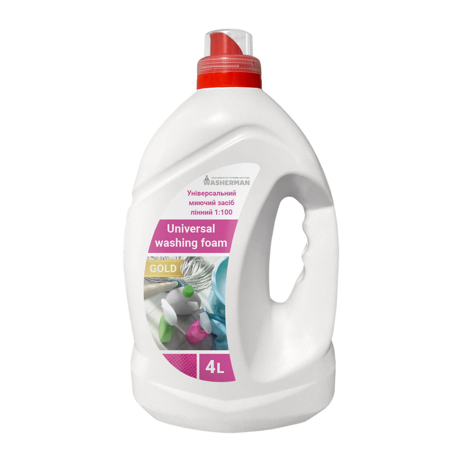 Універсальний миючий засіб, пінний 1:100 Universal washing foam Gold квітковий, 4л