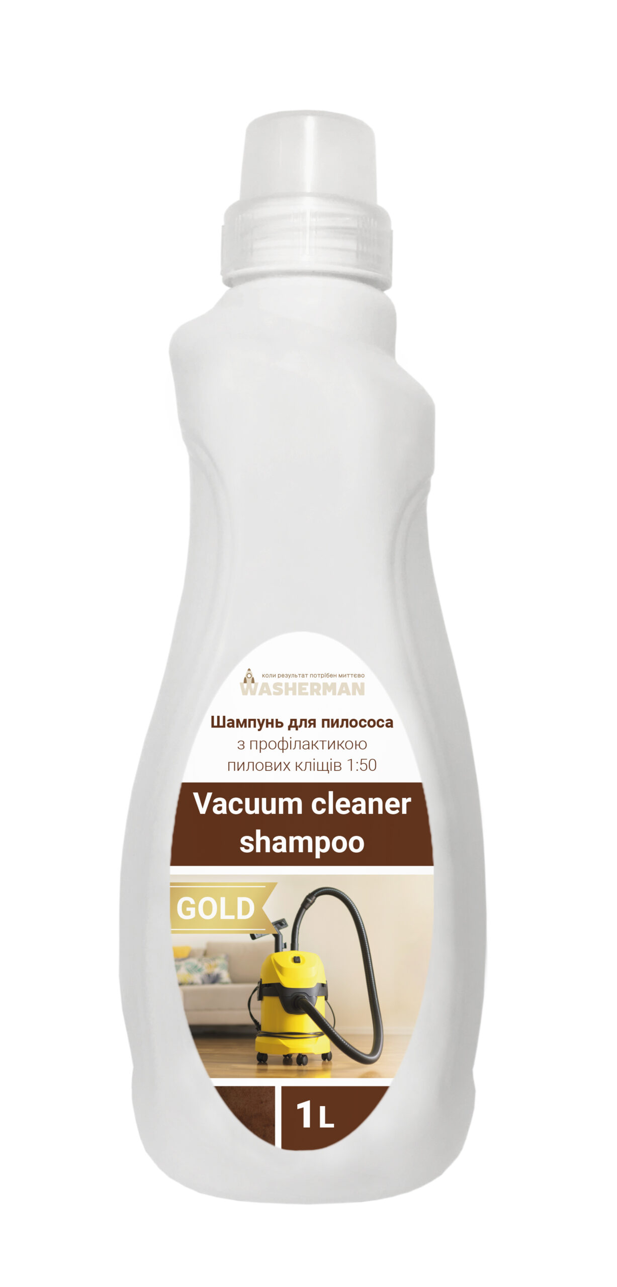 Шампунь для пилососа з профілактикою пилових кліщів 1:50 Vacuum cleaner shampoo Gold, 1л