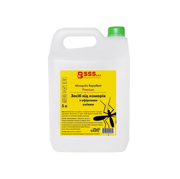 Засіб від комарів Mosquito Repellent Premium (для нанесення на тіло) 5л